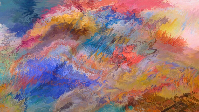 A colorful painting.