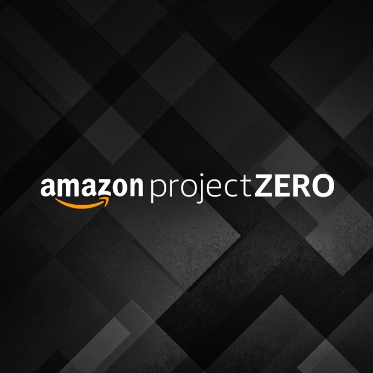 An Amazon Project Zero logo on a black and gray background