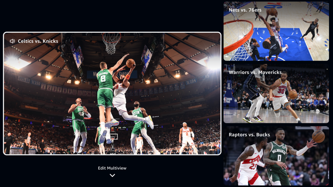 Photo of Prime Video's multiview feature for NBA on Prime.
