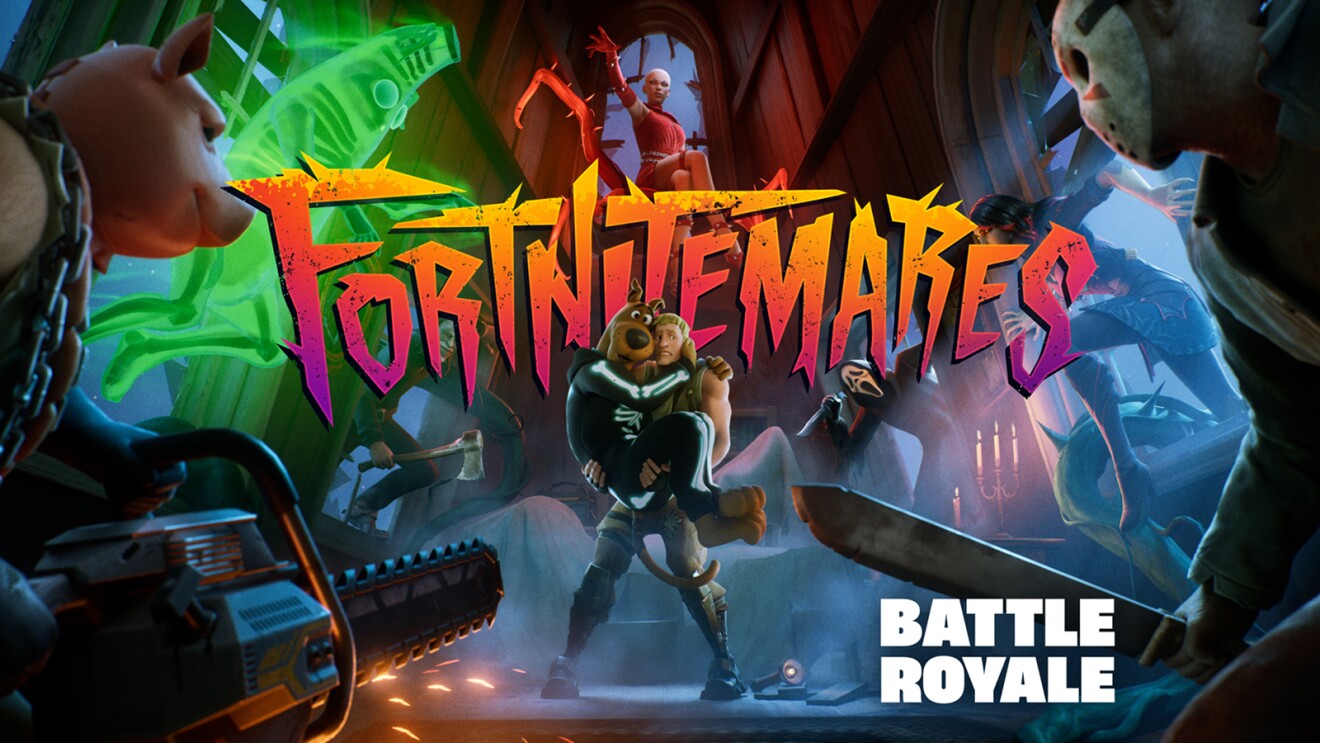 Fortnite Battle Royale poster featuring various characters from the game