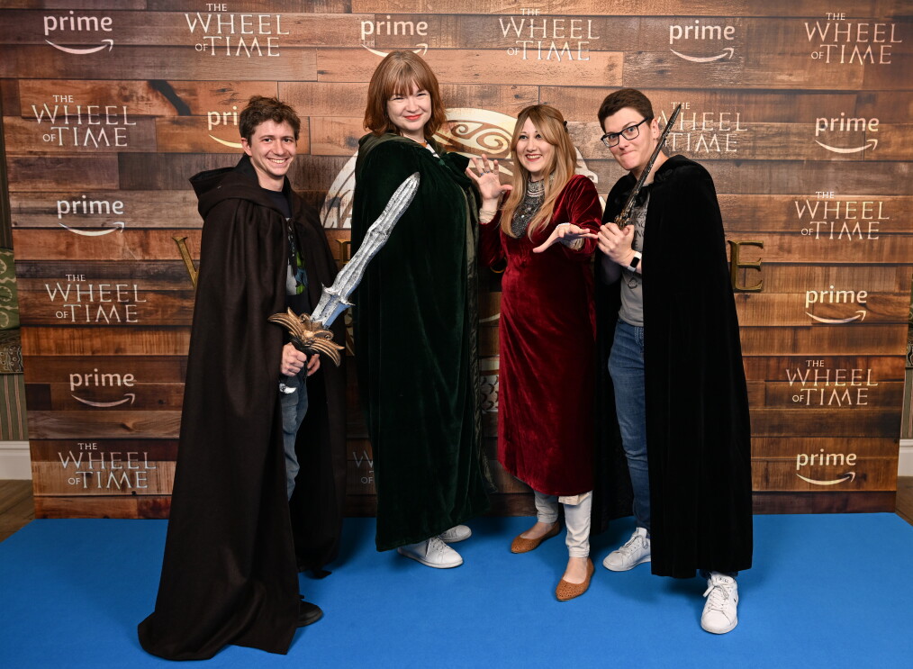 Four fans at the wheel of time screening