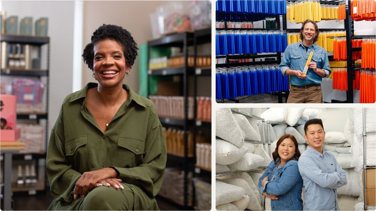 Entrepreneurs showcasing their unique industries and workplaces