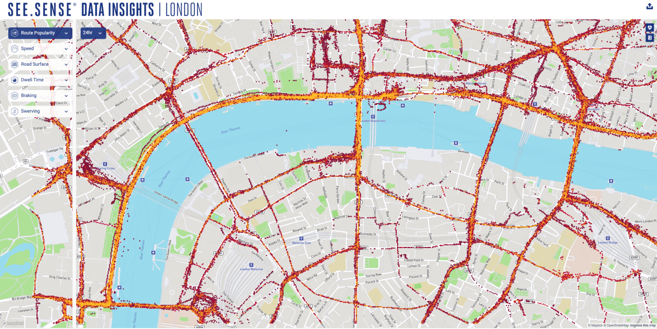 Map of London to show data from See.Sense