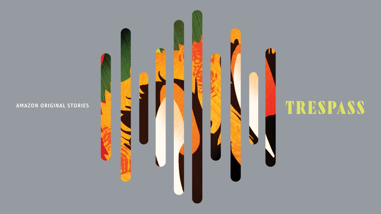 A graphic that reads, "Amazon Original Stories Trespass."