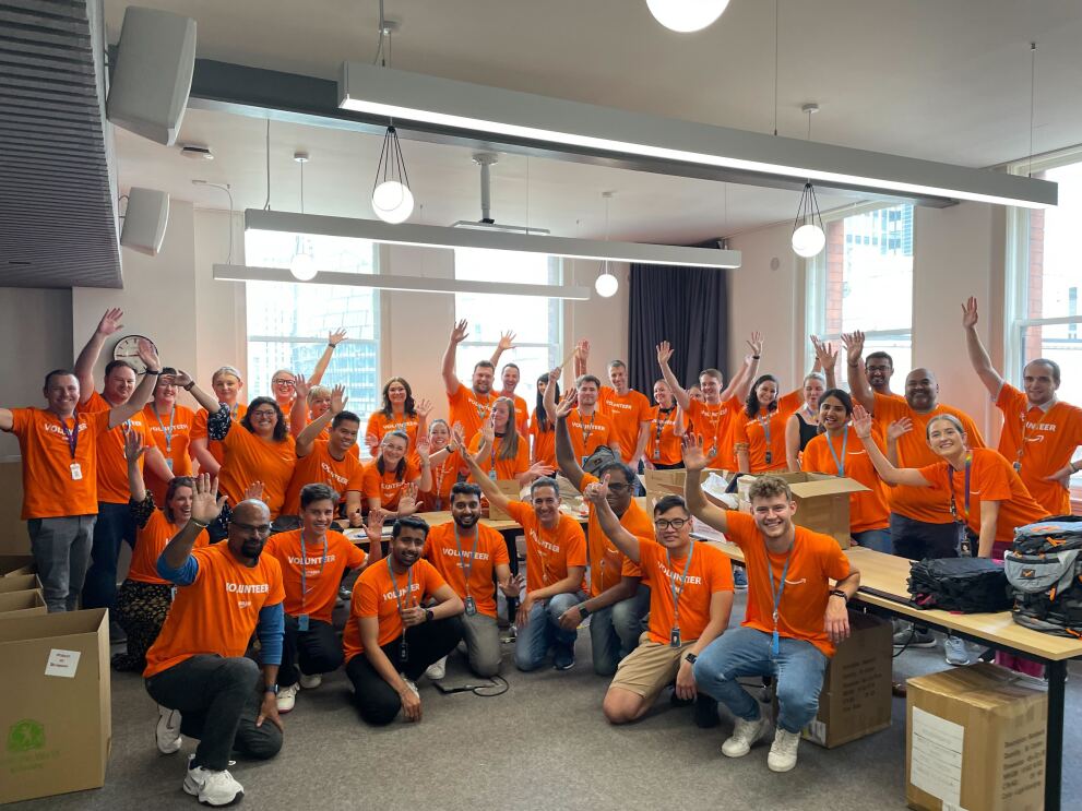 Volunteers during Amazon's Global month of volunteering 2023