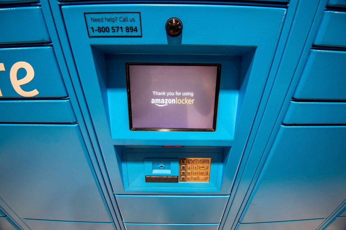 A screen of Amazon Locker