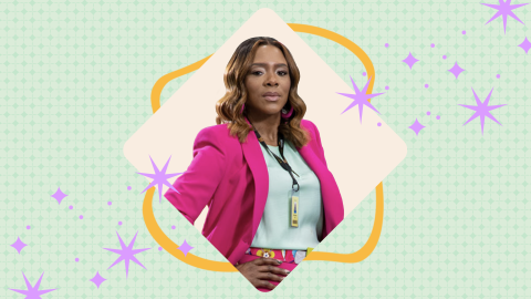 劳拉·琼斯有彩色背景的图像。