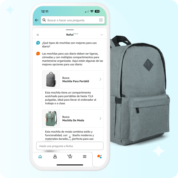 Teléfono con Rufus activado.