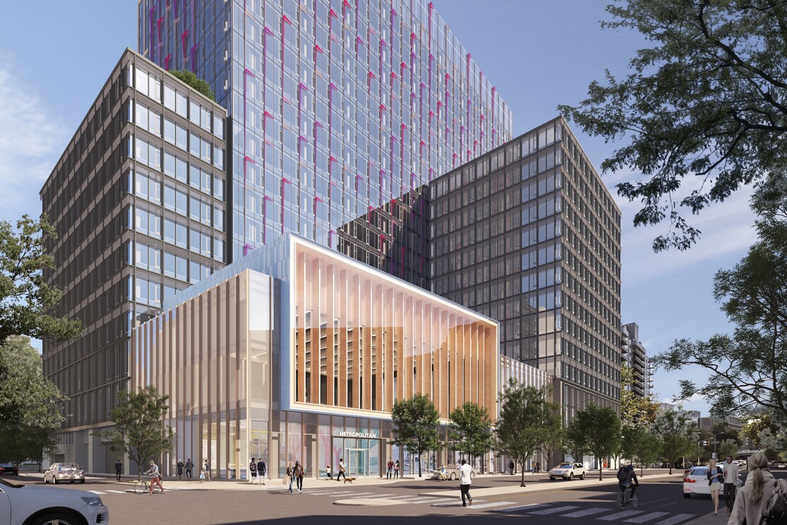 Rendering of new Amazon headquarter location in Arlington, Virginia.