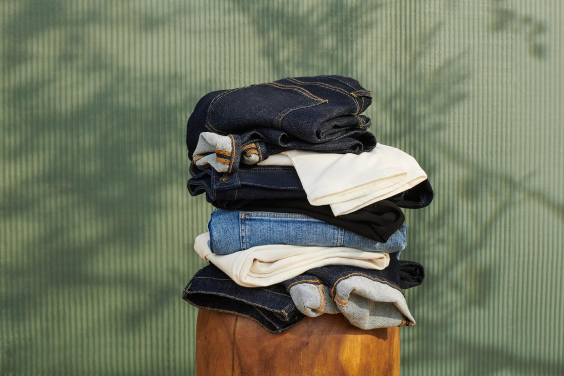 A stack of jeans