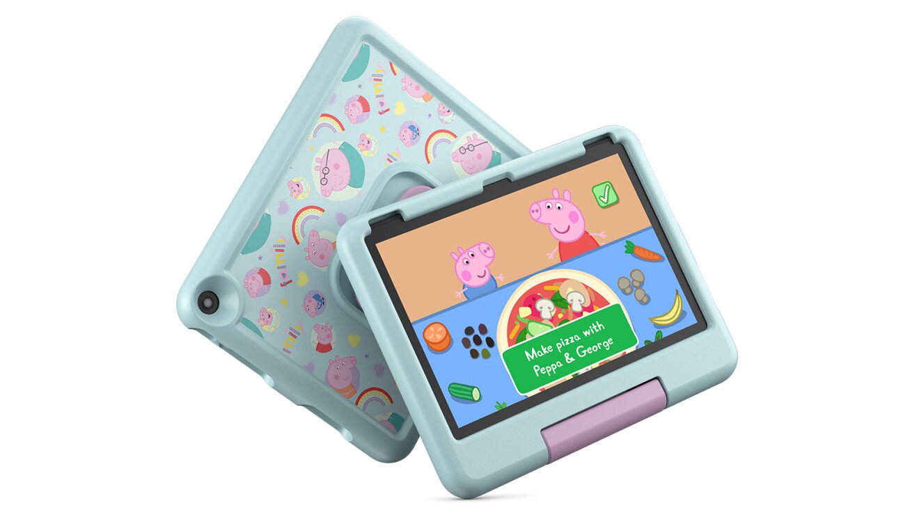 Peppa Pig-themed tablet with protective case for children