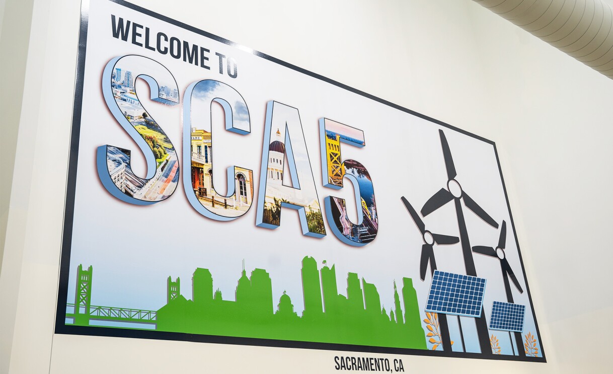 The inside of Amazon fulfillment center, SCA5.