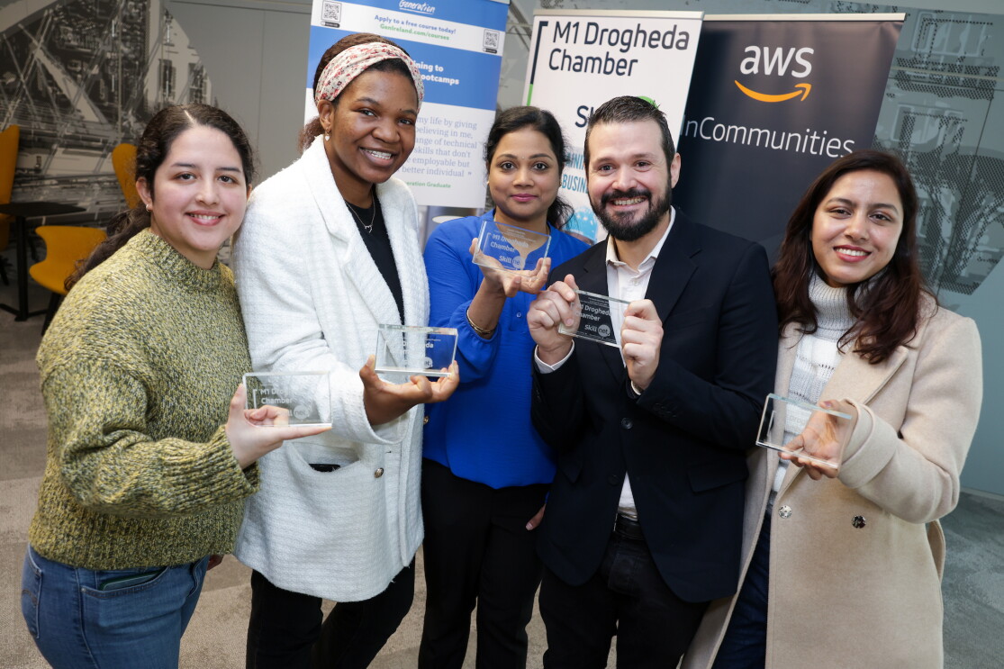 Participants who recently completed the M1 Drogheda Chamber Skillnet and Generation Ireland AWS re/Start Bootcamp Programme. 