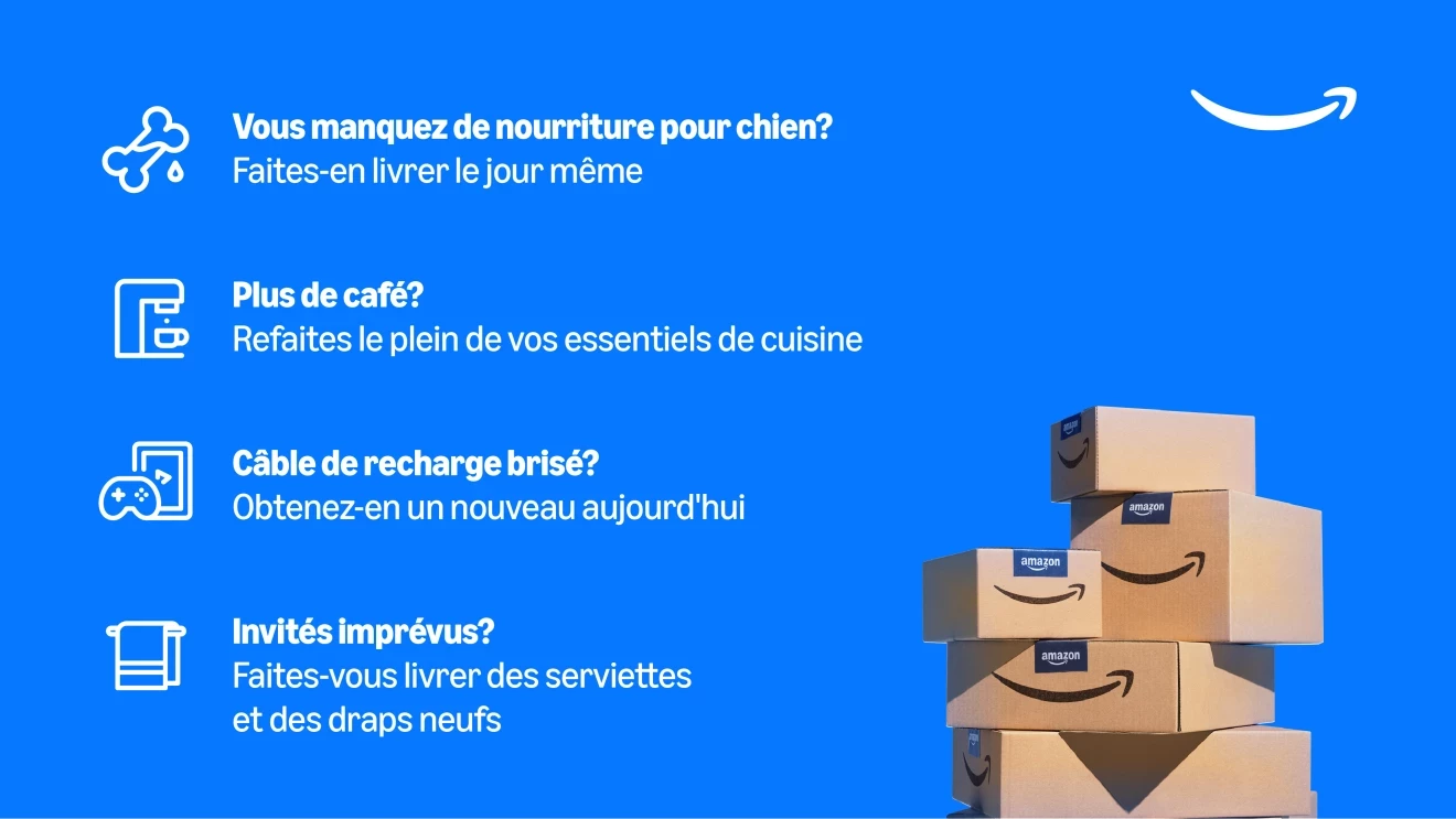 informations et boîtes Amazon