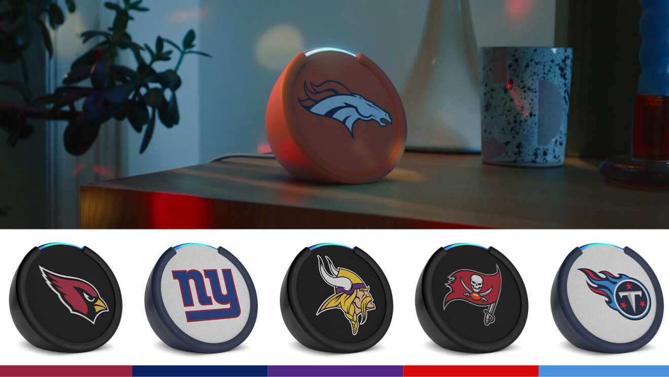 NFL-themed Amazon Echo Pop devices