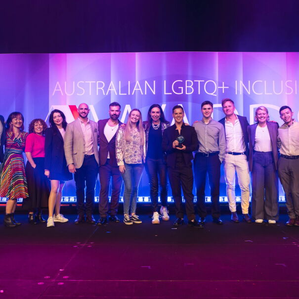Amazonians accepting AWEI Gold Award 