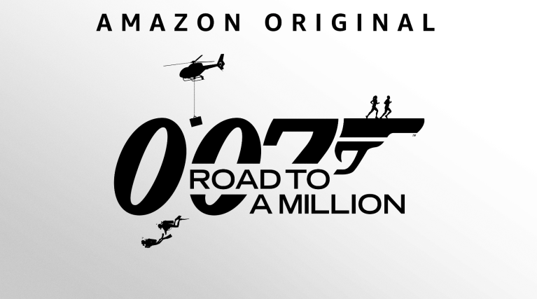 007 Road to a Million logo with action silhouettes