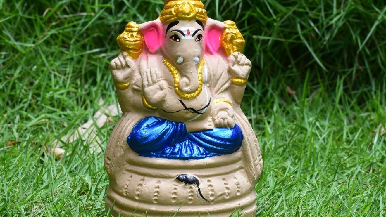Eco friendly Ganesha idols