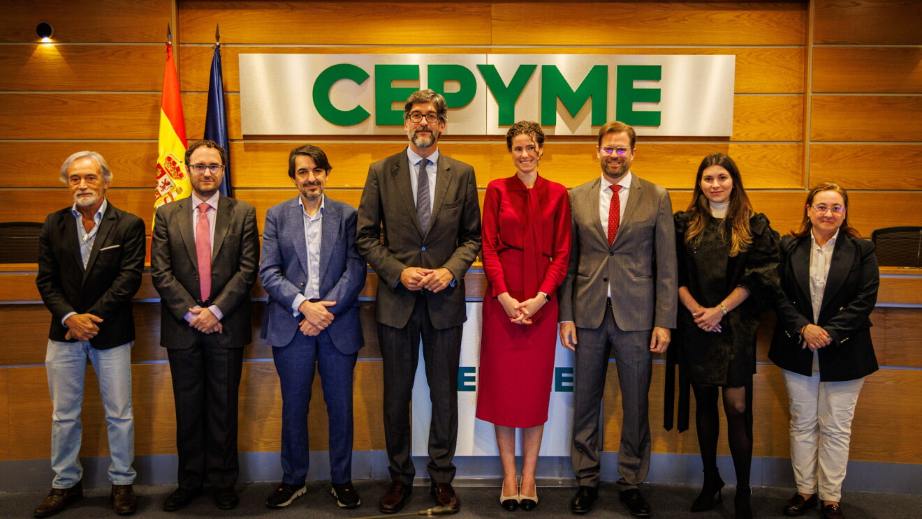 Presentación, en la sede de CEPYME, del estudio "El mercado único: una vía hacia la competitividad y la resiliencia", elaborado por Implement Consulting Group, en colaboración con Amazon. 