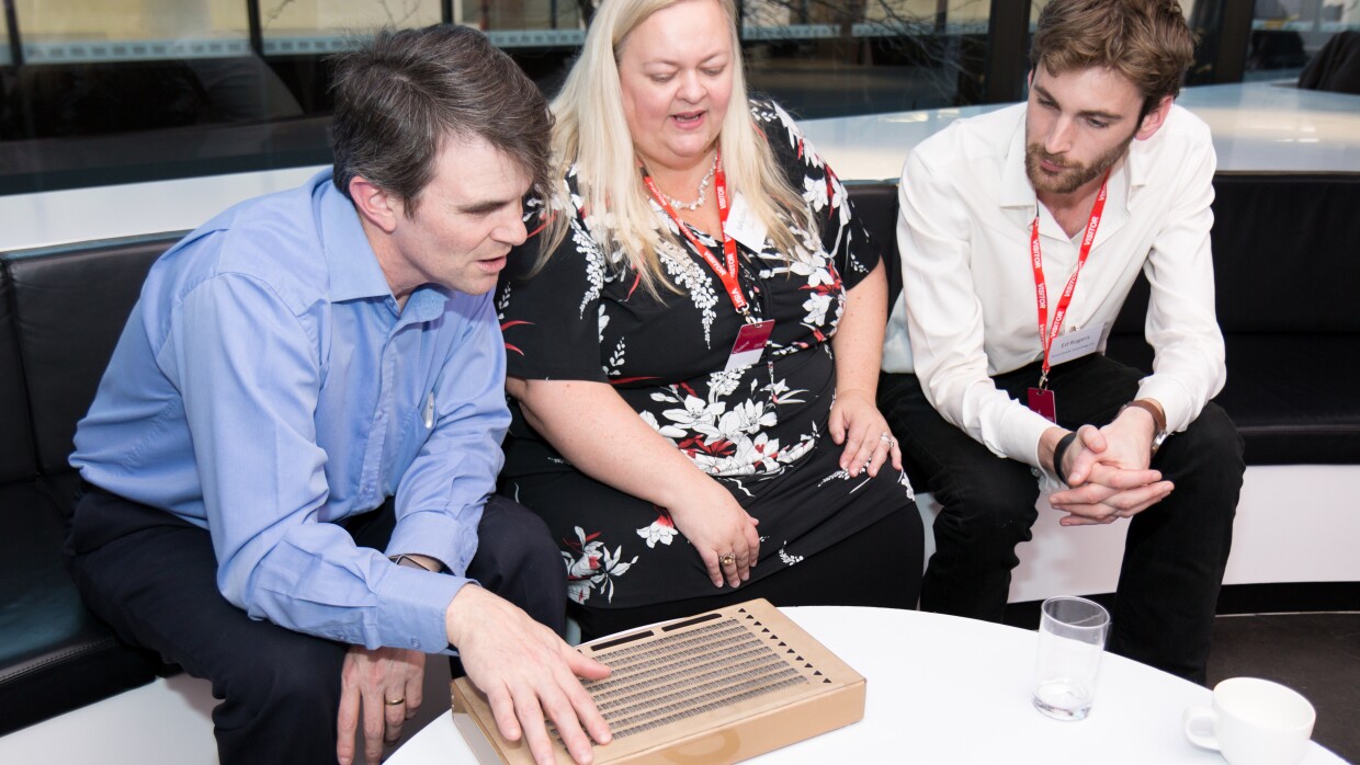 Robin with the creators of Bristol Braille at our TechShare Pro conference 2017 - they were the winners of the Tech4Good Accessibility Award 2017