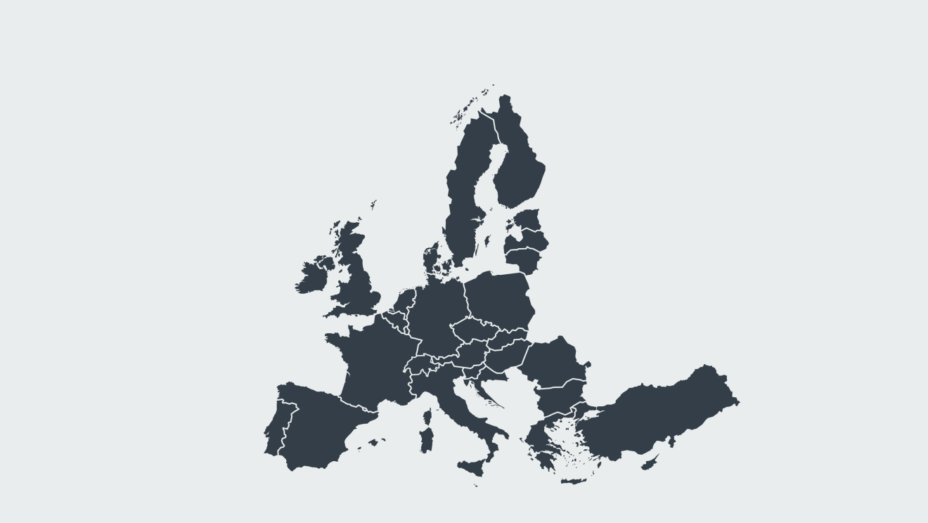 drawing of EU map