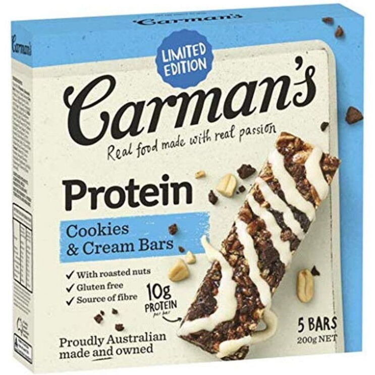 Carman’s Gourmet Cookies & Cream Protein Bar