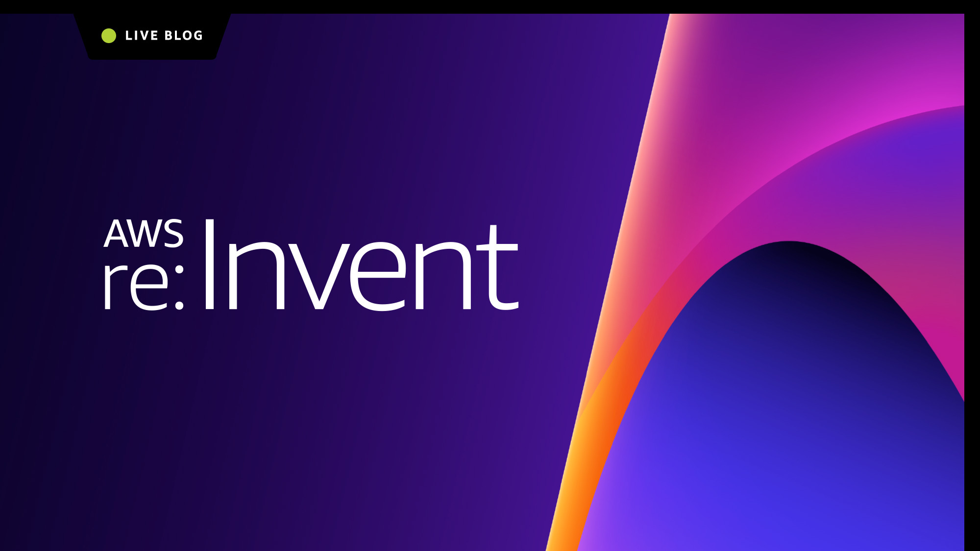 A graphic that includes AWS re:Invent branding.