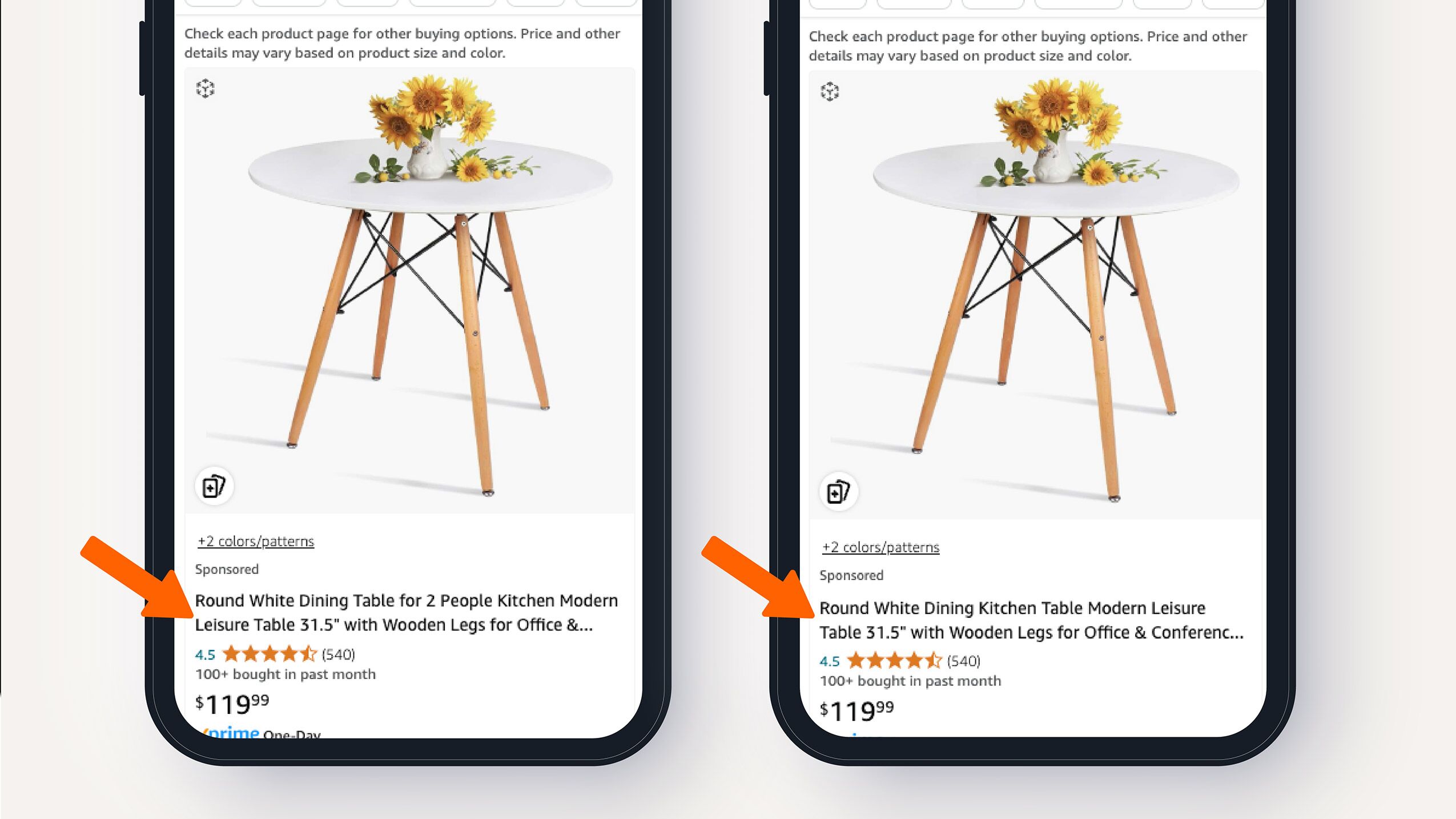 Two phones showing Amazon's powerful AI curates a personalized shopping experience