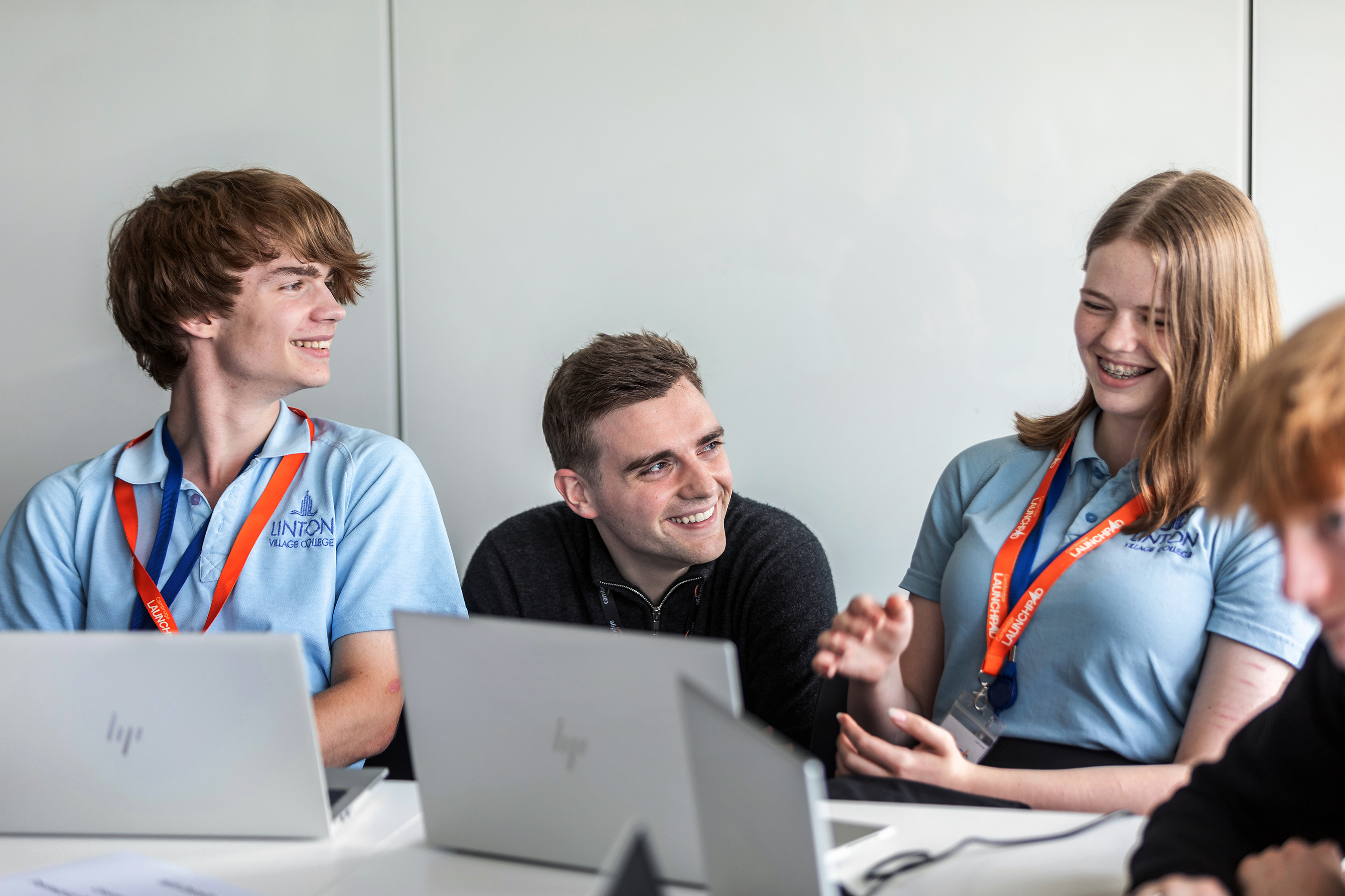Students taking part in a STEM session at Amazon