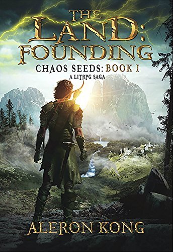 Art from a book cover. Image shows a character from behind as he looks toward a mountainous landscape. The character has a bow slung over his back and a sword hanging from his waist.