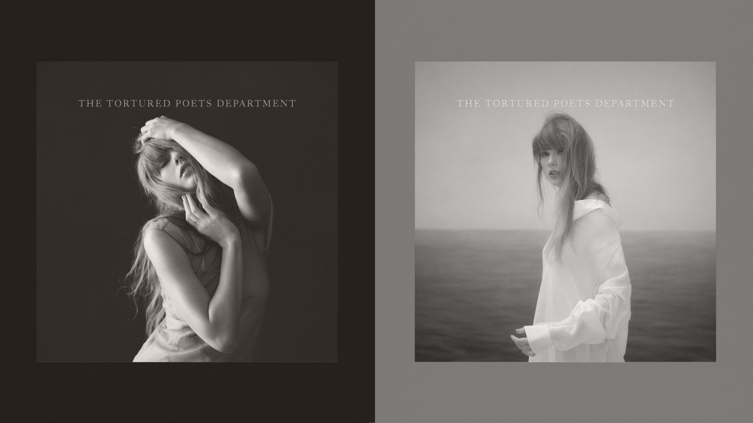 Taylor Swift's ‘THE TORTURED POETS DEPARTMENT’ cover images. 