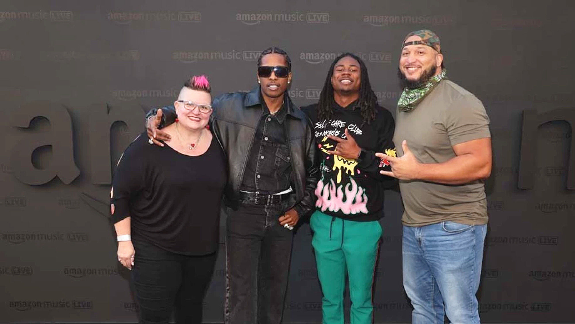 An image of ASL interpreters at the Amazon Music Live concert series